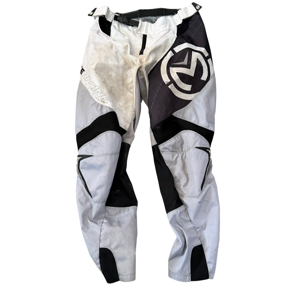Moose Racing Qualifier Motocross Pants Mens 32 White Gray Black Dirt Bike Gear